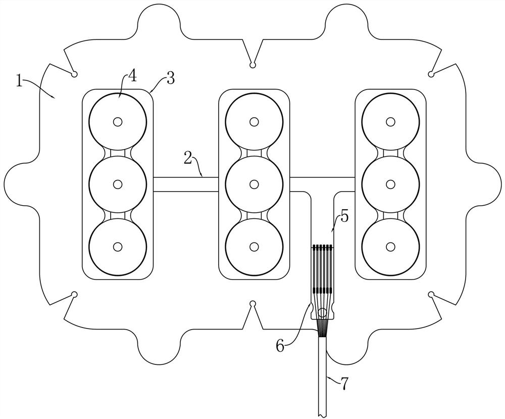 Flexible circuit board patch cord structure and electrode patch for treating tumors in electric field