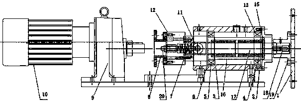 Combined-type horizontal grinding head device for electrolytic copper foil cathode roller