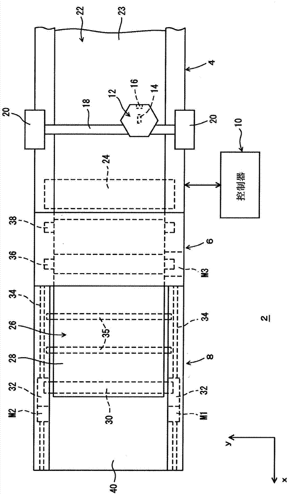 Sheet material cutting stacking apparatus and sheet material cutting stacking method