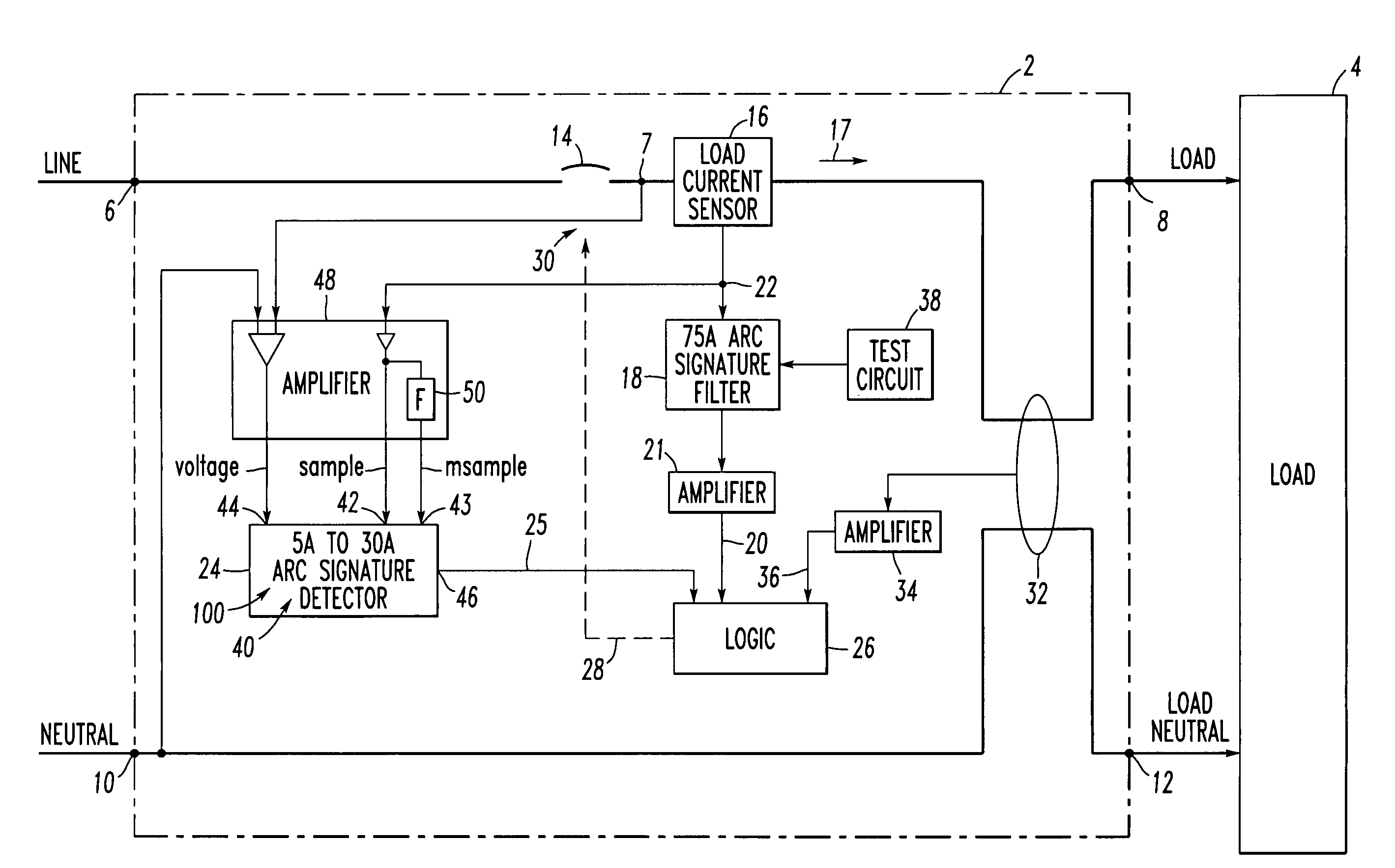 Arc fault circuit interrupter and method for disabling series arc protection during current transients