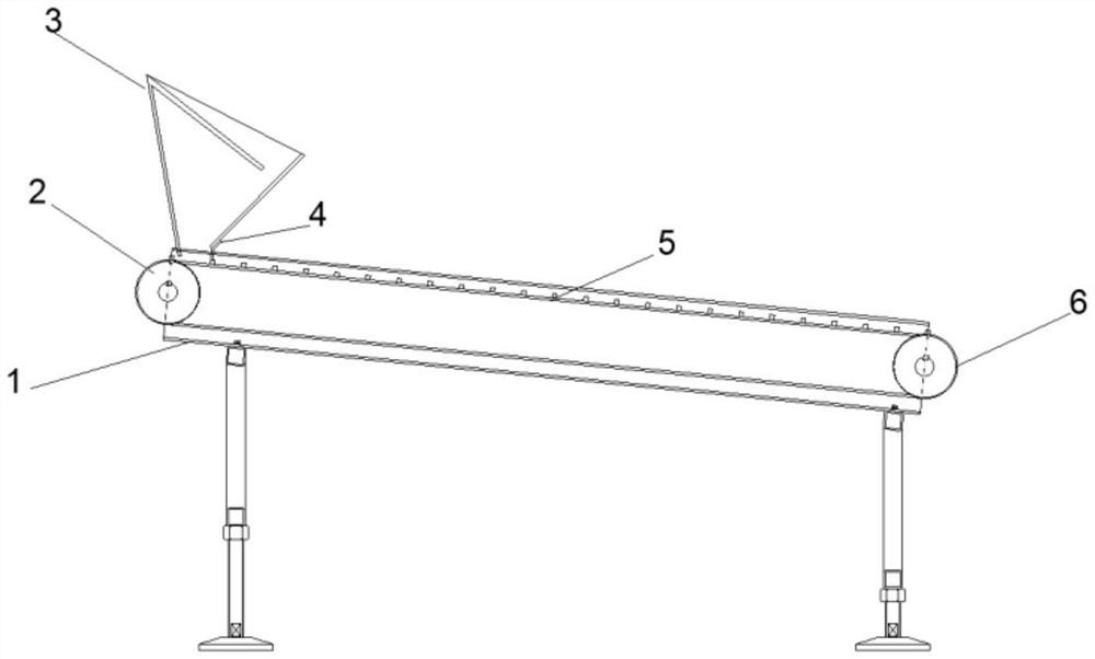 Large-length-to-diameter-ratio bar material belt type sorting device