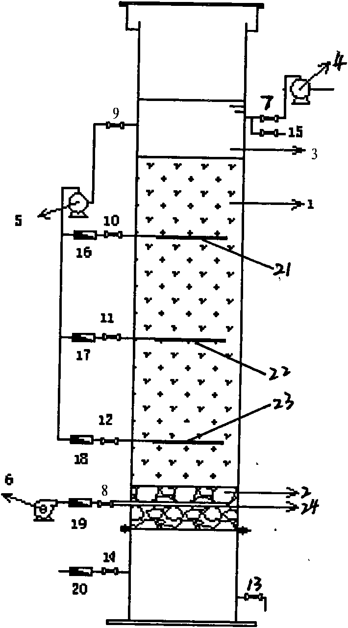 Method for hanging membrane in sludge internal circulation biological filter