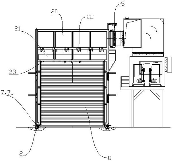 Movable paint spraying room