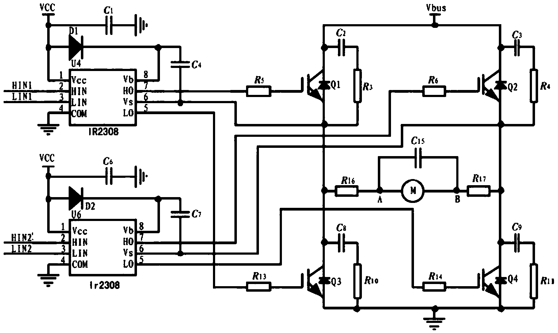 PWM control circuit of radar antenna