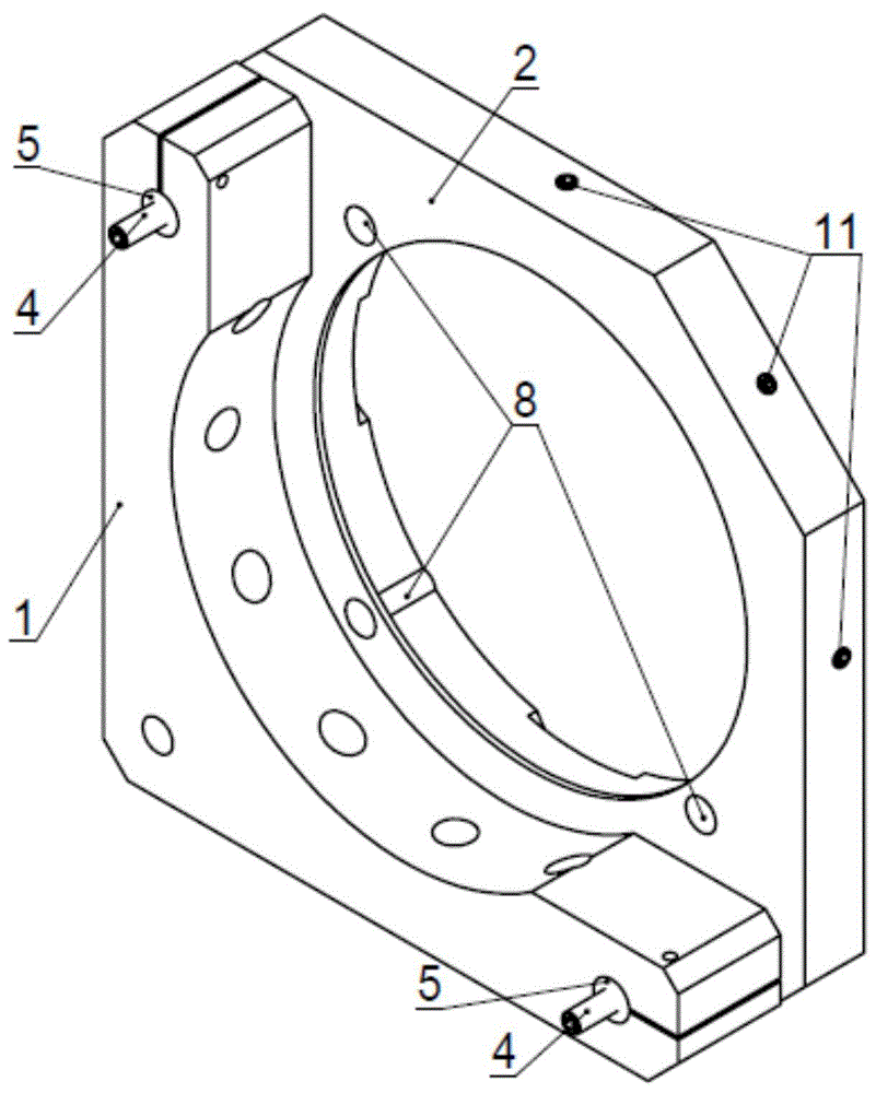 Two-dimensional angle adjusting frame