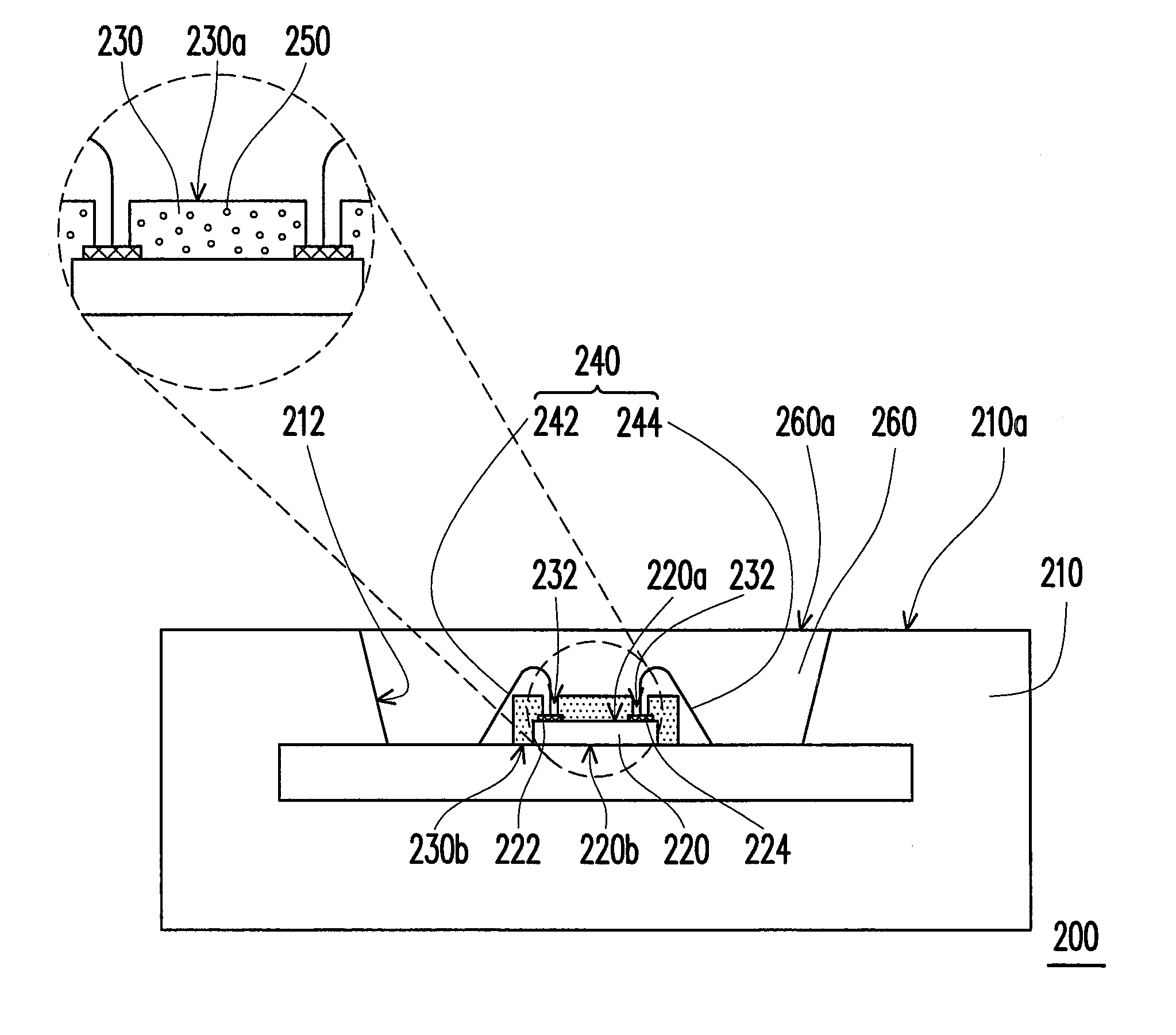 Light emitting package structure