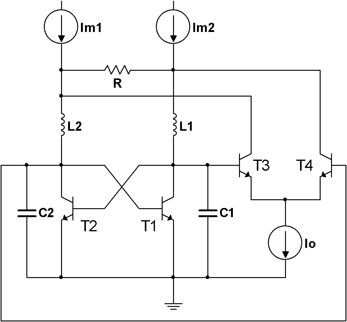 Chaotic oscillator and application thereof as random bit generator