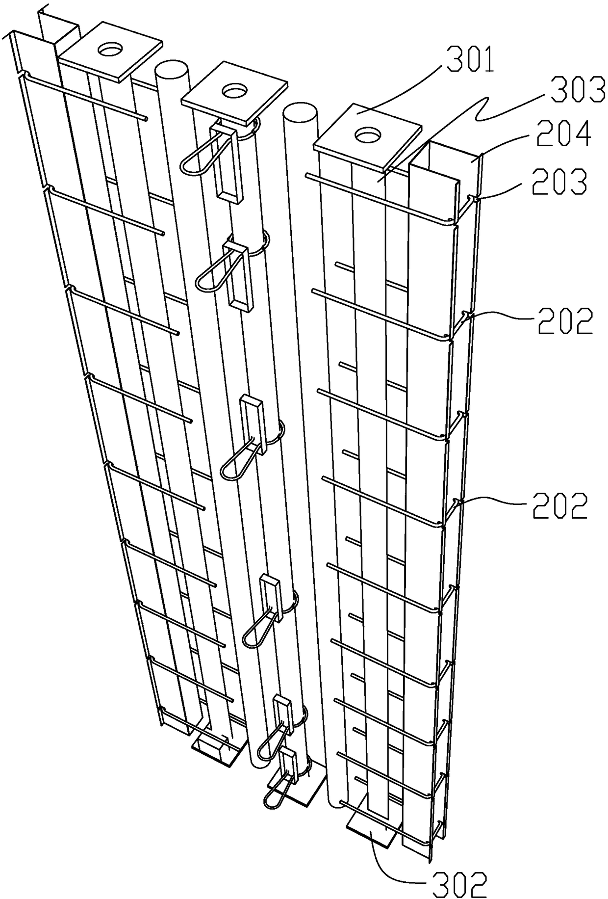 Prefabricated wall body, prefabricated house construction and construction method