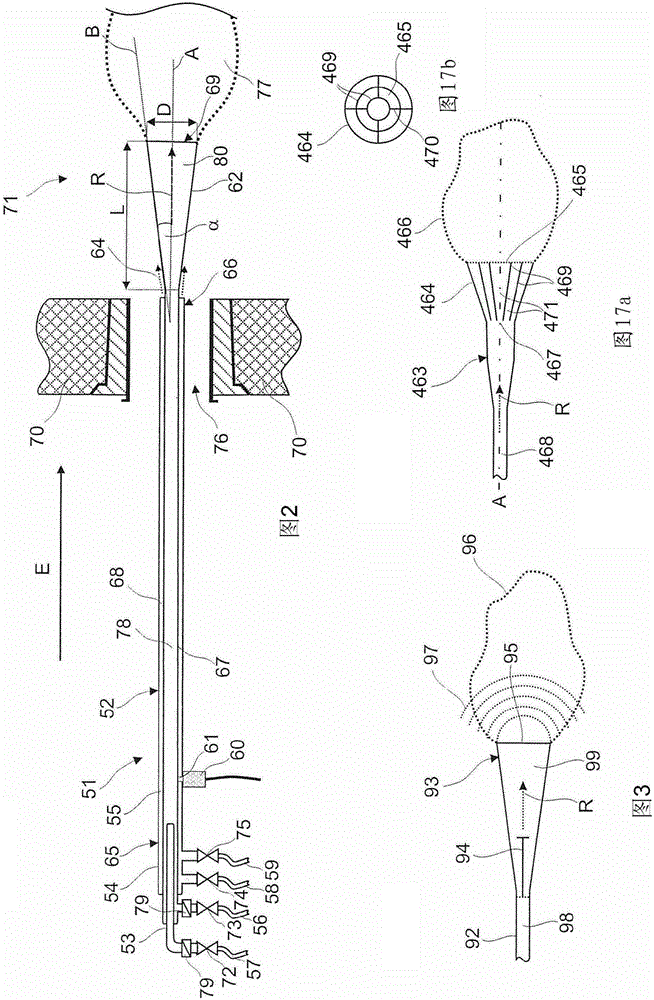 Method and device for cleaning interiors of tanks and systems