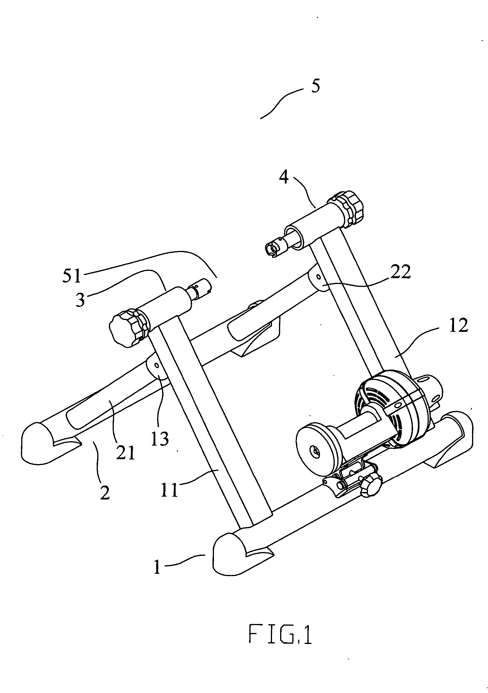 Rear wheel axle support assembly for a fitness bicycle