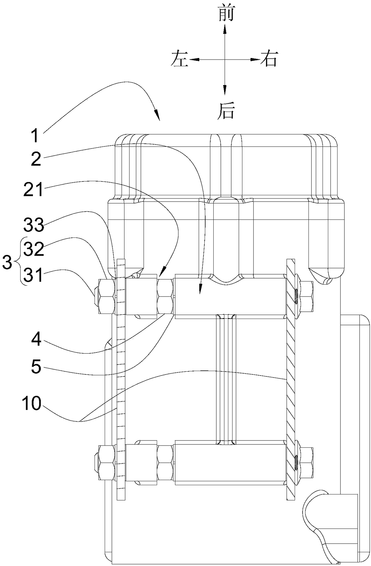 Compressor vibration resistance fastening structure, installation method and air conditioner