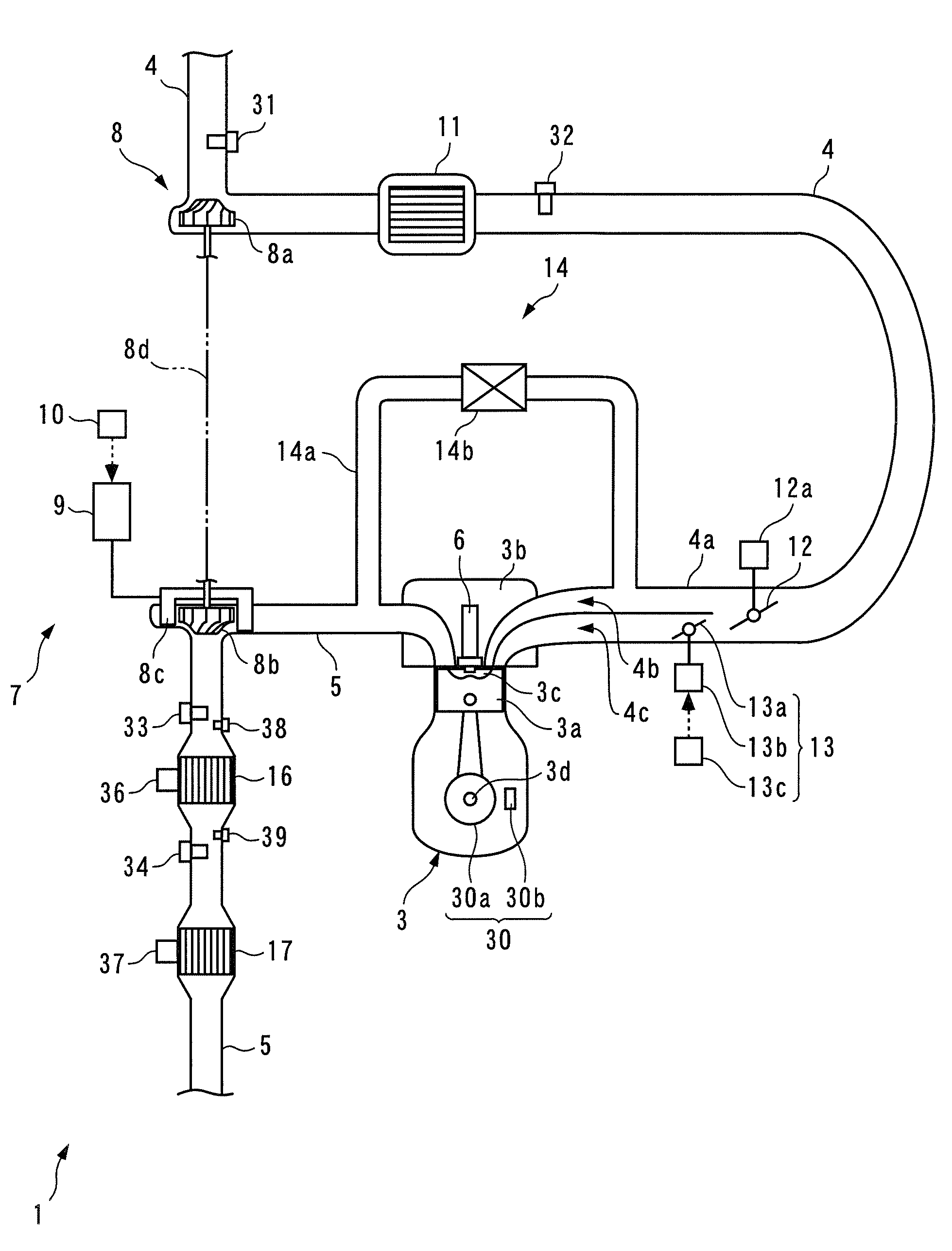Exhaust emission control device and method for internal combustion engine, and engine control unit