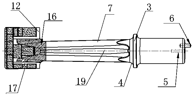 Vibration shovel of railroad ballast tamping machine