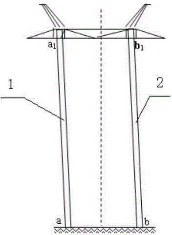 Method for checking height difference between joints of cross arms for cross arms of dual-column pole tower