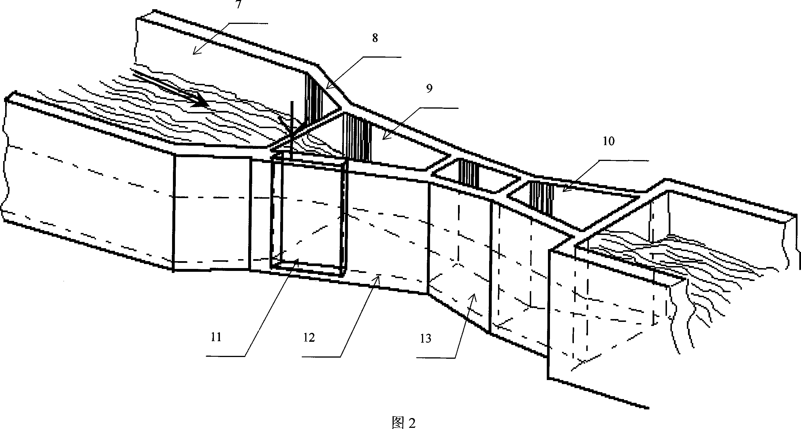 Trough body flow detecting plate type intelligent device preparation