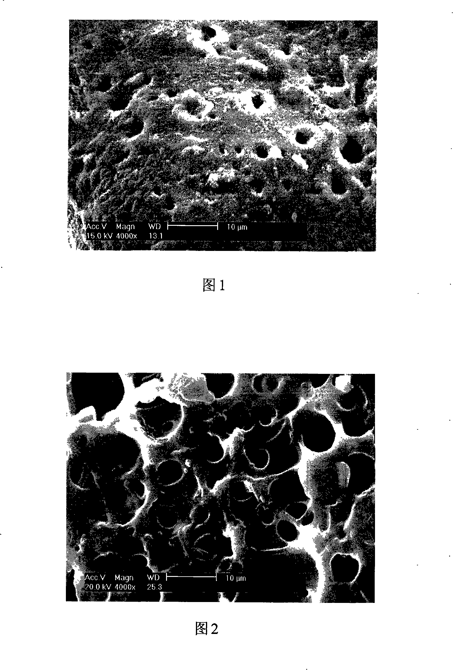 Method for preparing oil smoke absorbing material by microwave