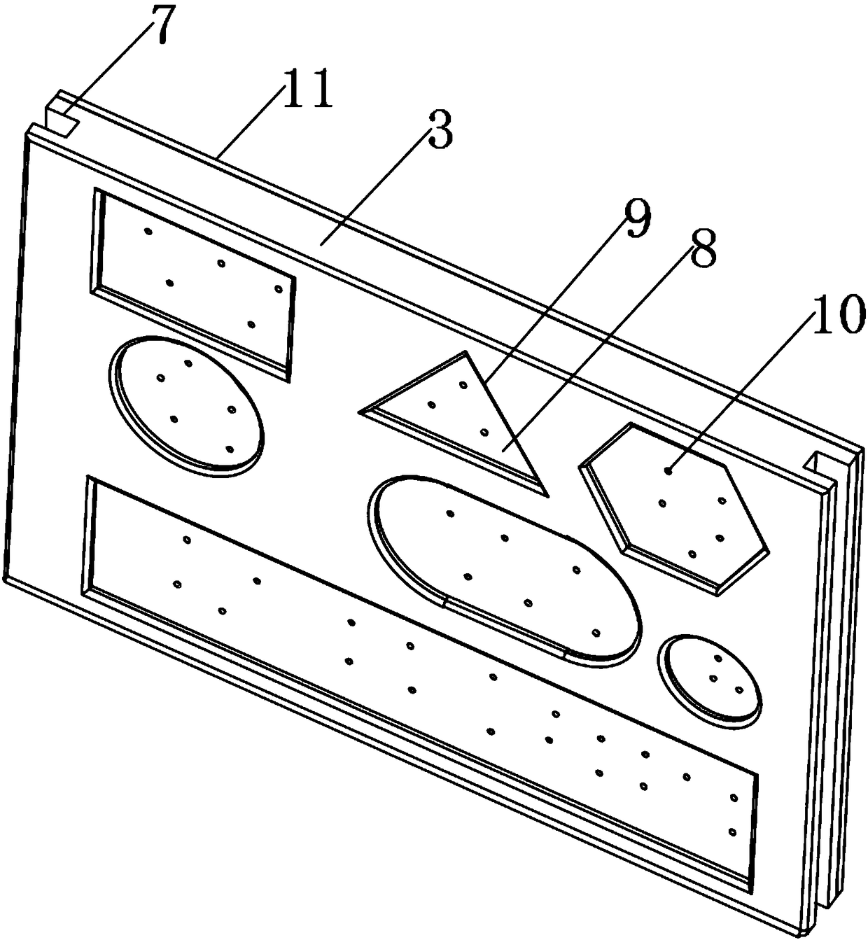 Square specimen fixing box combined and provided with expressage box