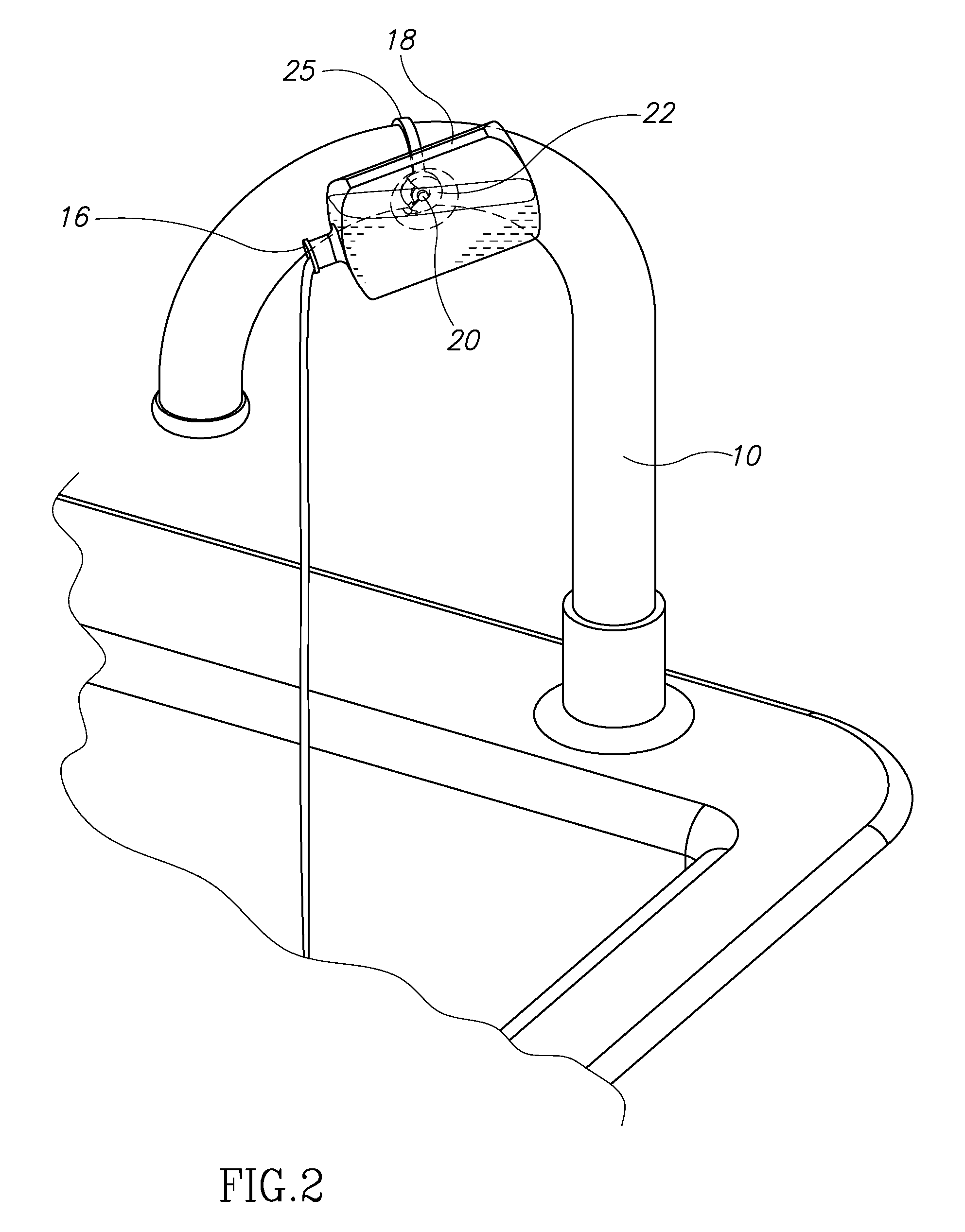 Suspended fluid dispenser system and apparatus