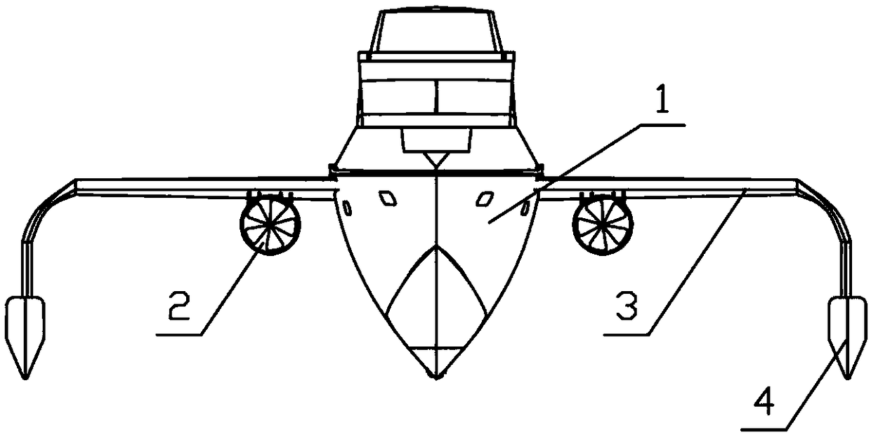 Aerofoil high-speed three-body yacht structure