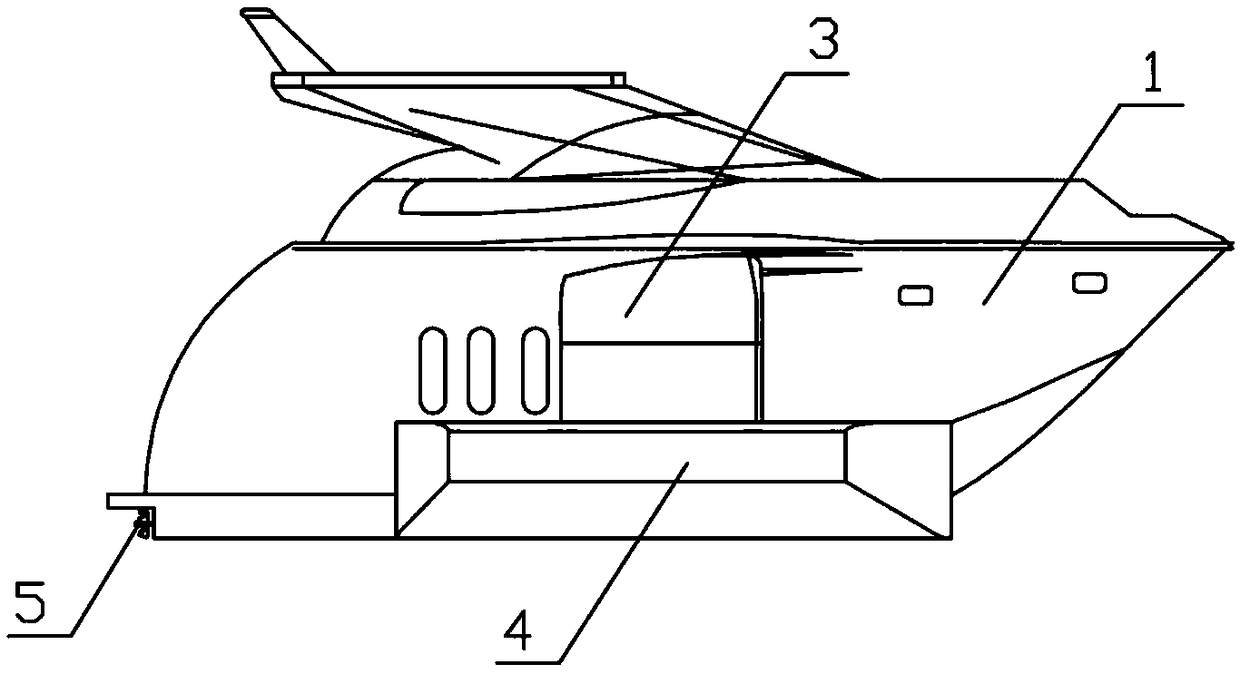 Aerofoil high-speed three-body yacht structure