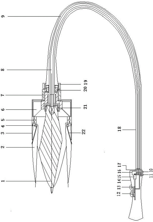 Pipeline dredger of rotary crushing reverse jet propulsion