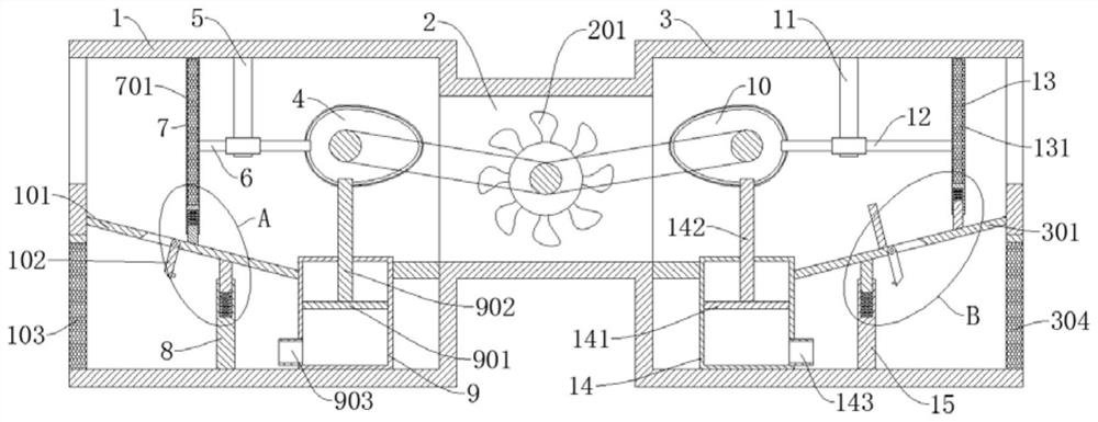 A circulating desanding device for sewage treatment