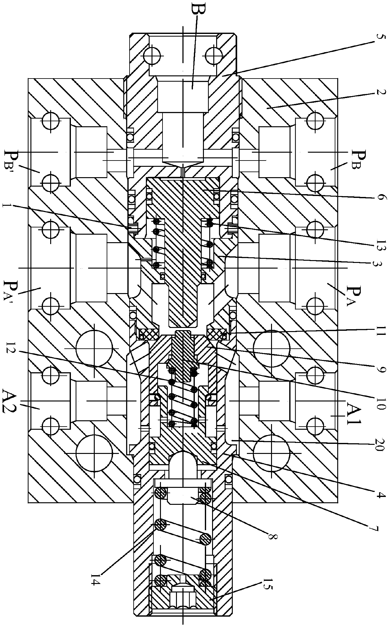 Valve element assembly of pilot-controlled check valve