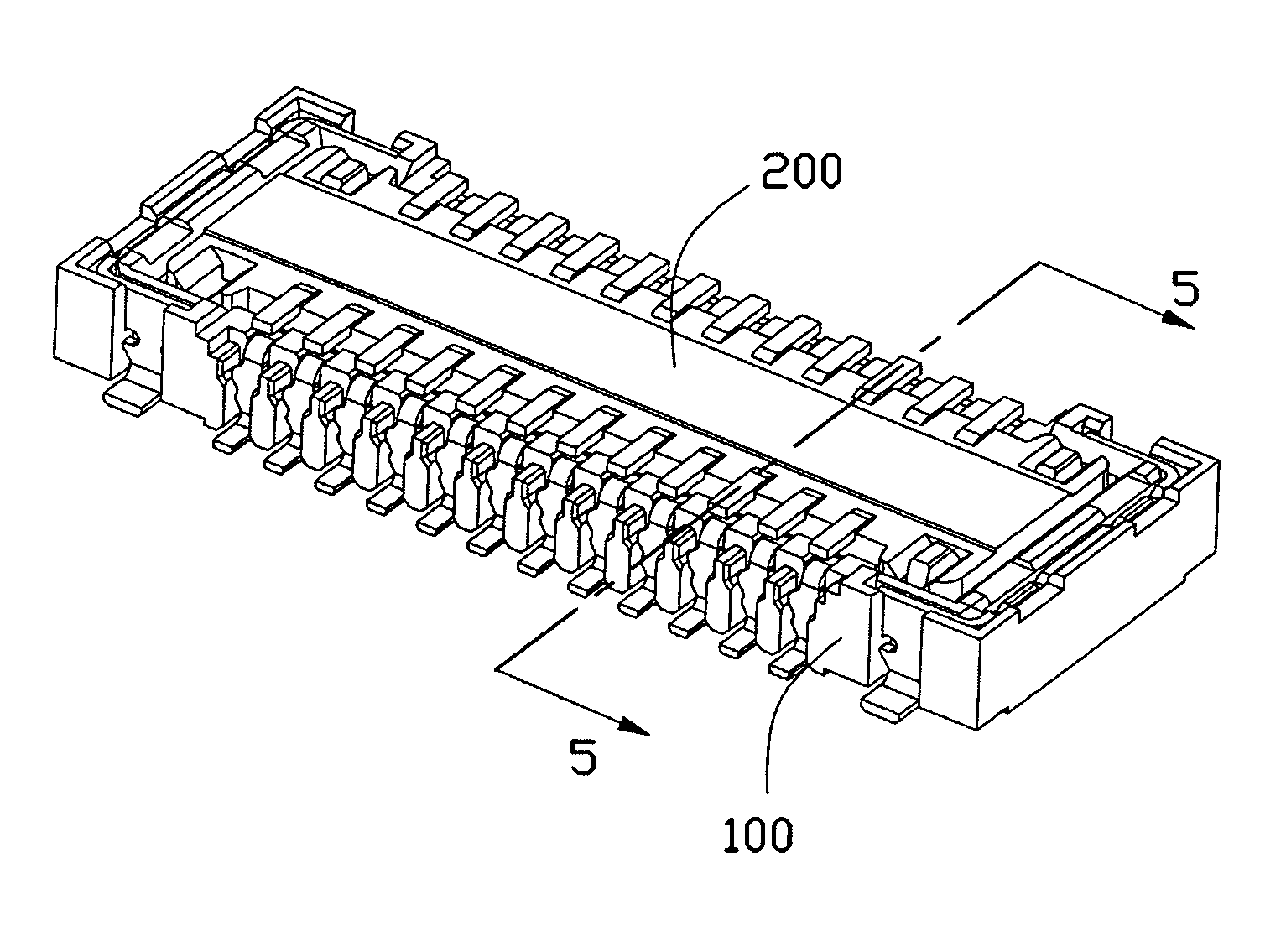 Electrical connector with improved housing background of the invention
