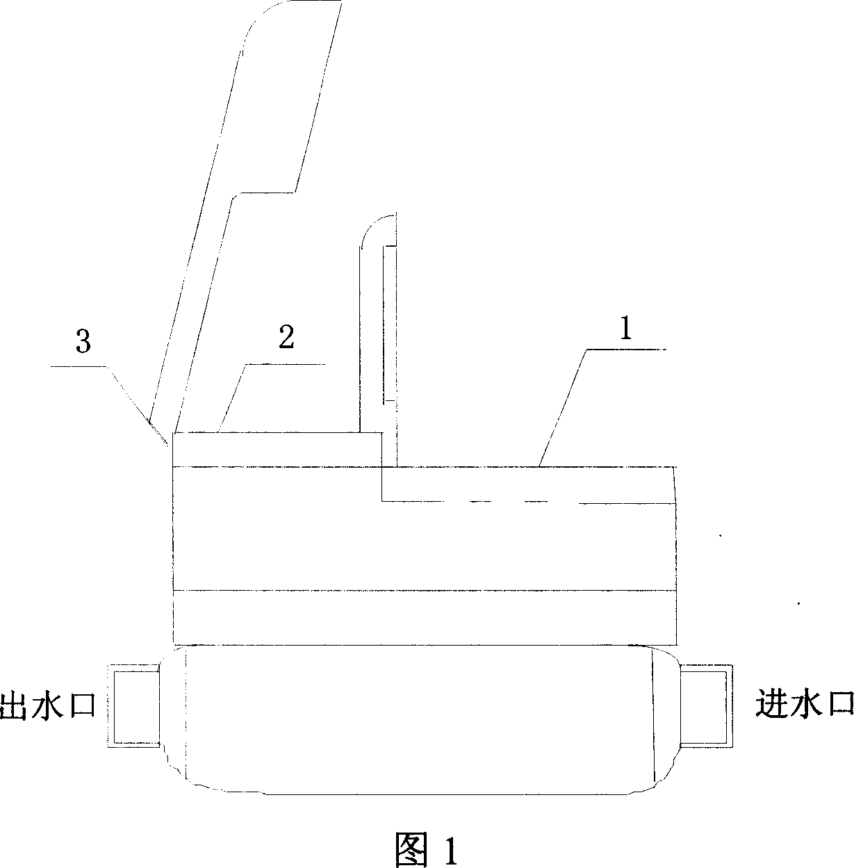 Single ring coded directly reading type radio remote transmitting water meter