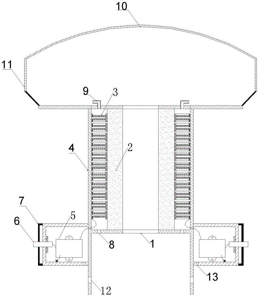 Self-powered hydrogen processing equipment and nuclear power station containment vessel therewith