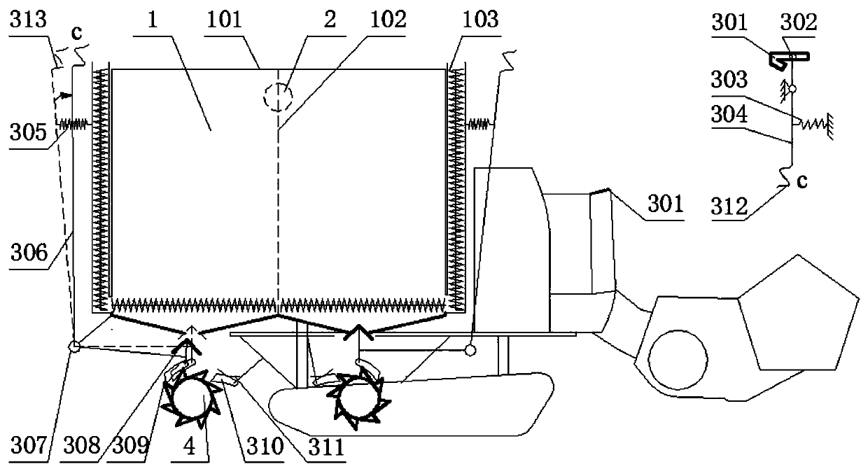 Grain storing and unloading box and combine harvester