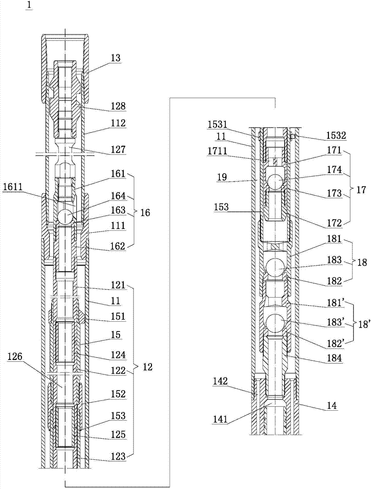 Sand-preventing gas-preventing integrated oil production device