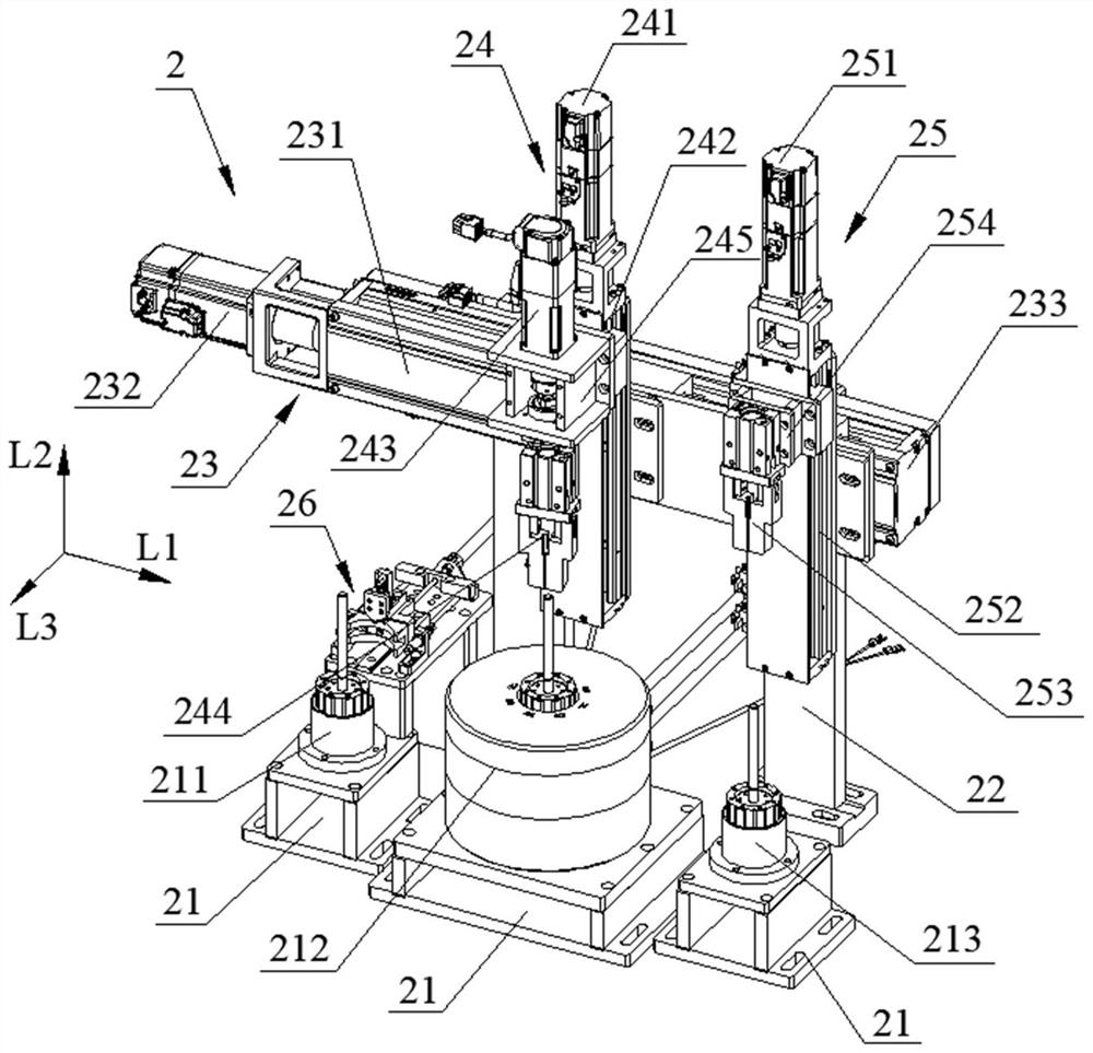 Rotor positioning device and rotor magnetizing equipment