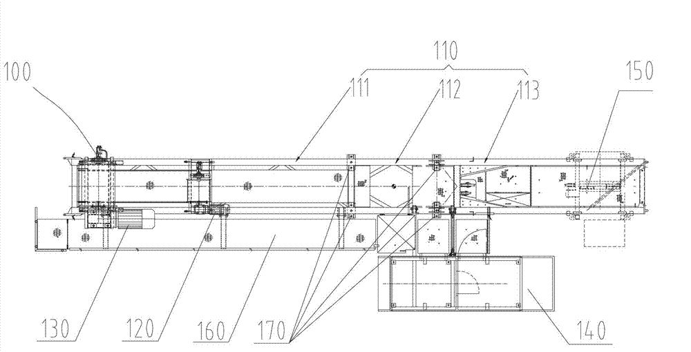 Combined arm joint of crane, crane and mounting method of crane