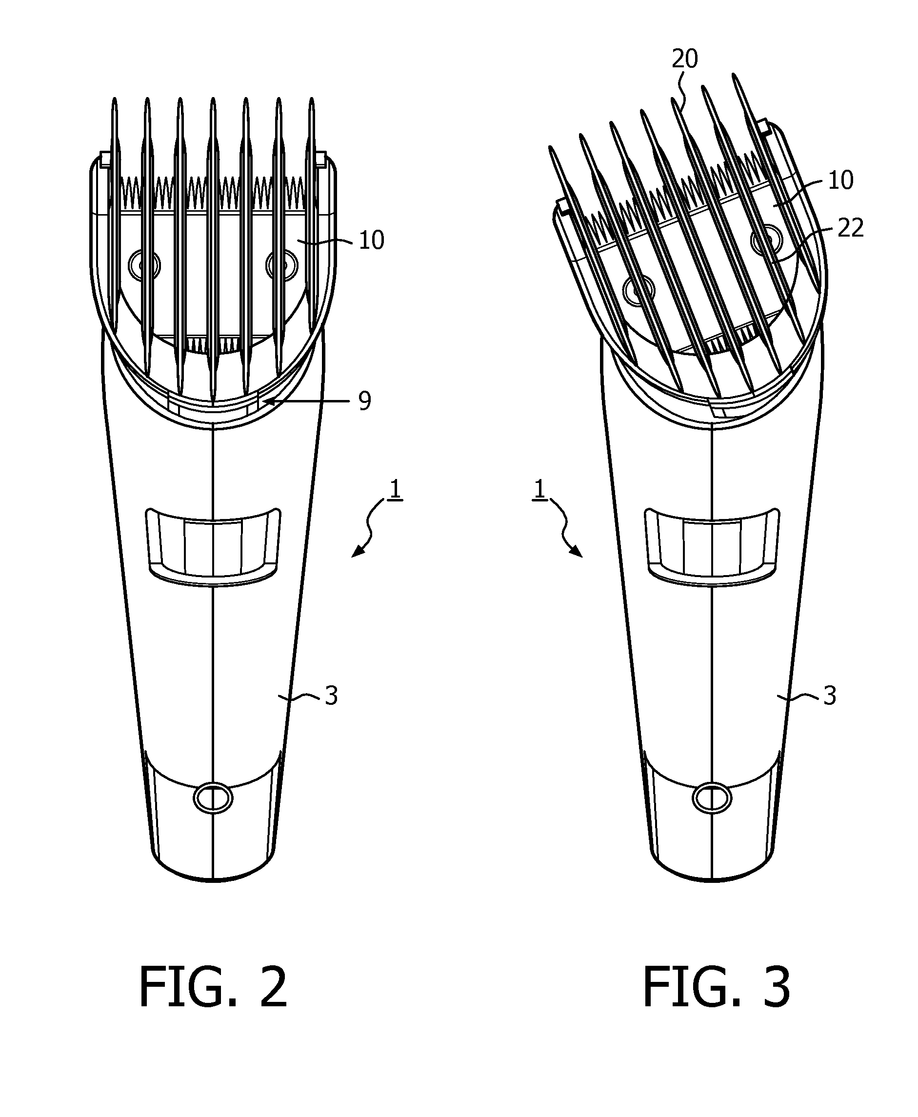 Device for trimming hair