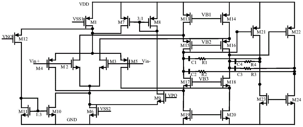 Fully differential rail-to-rail operational amplifier