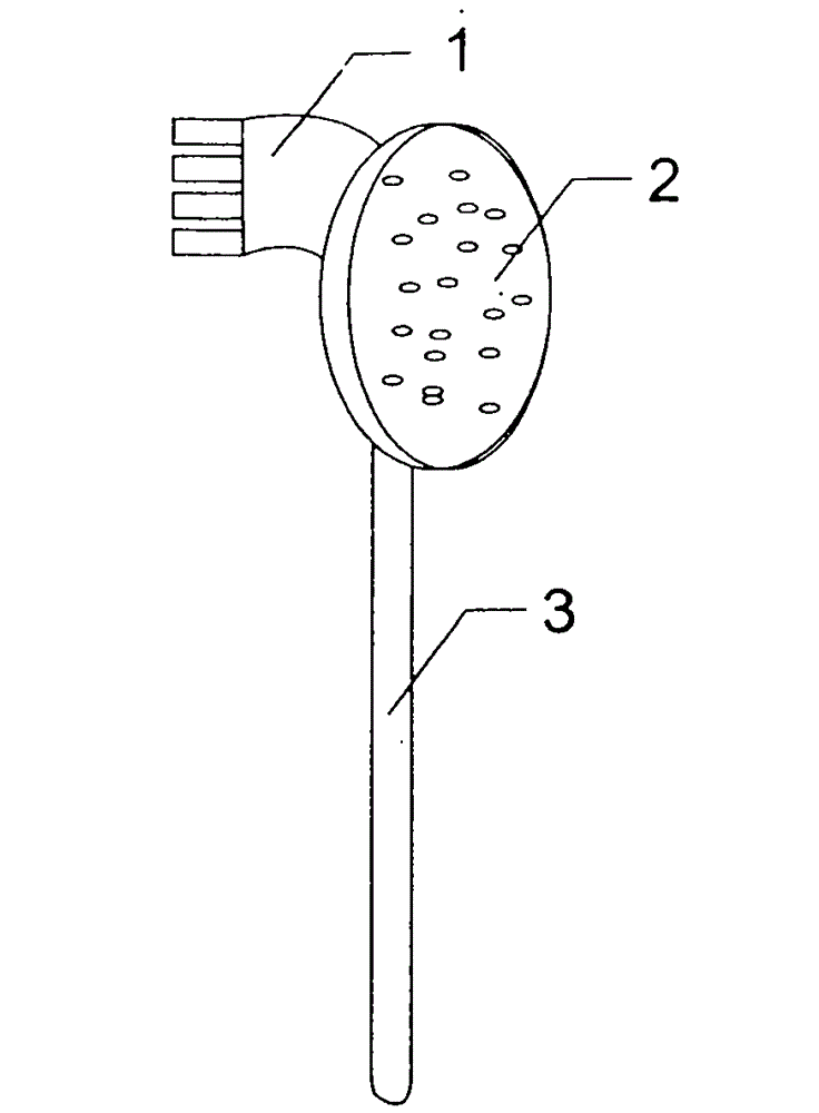 Scratching and rubbing back washing device