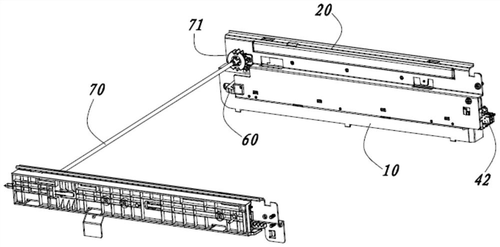 Refrigerator with slide rail cable routing mechanism