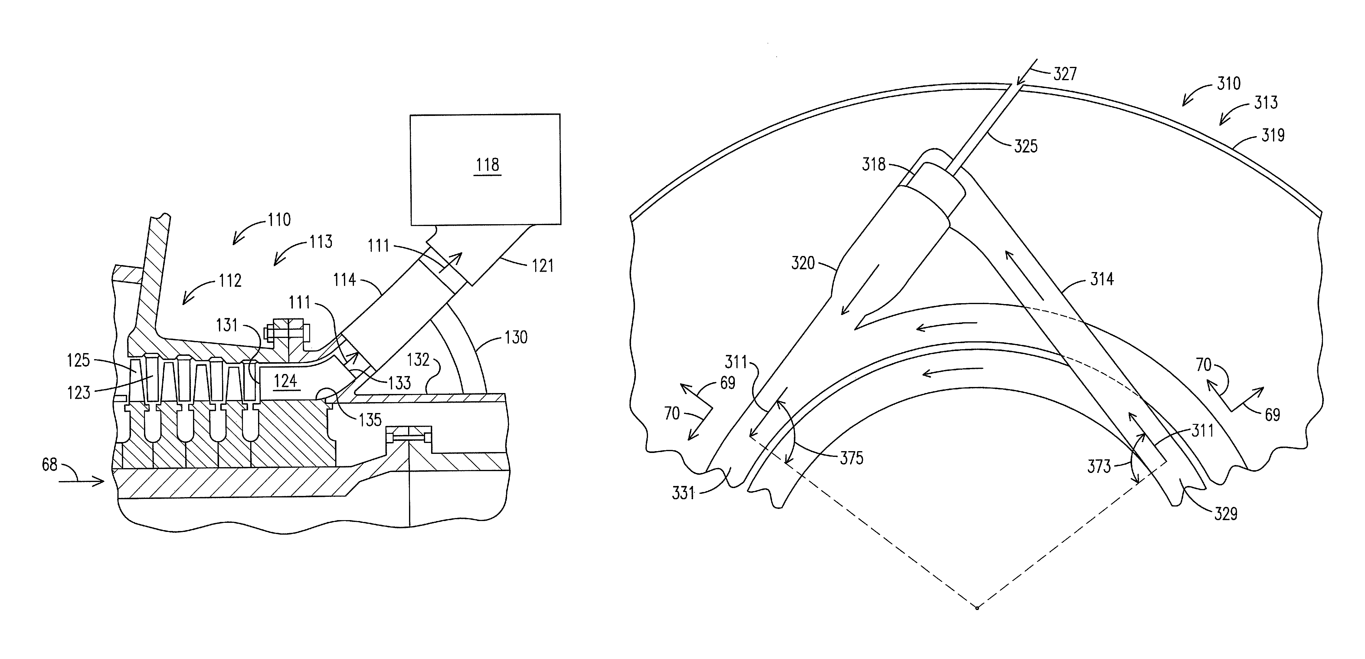 Mid-section of a can-annular gas turbine engine with a cooling system for the transition