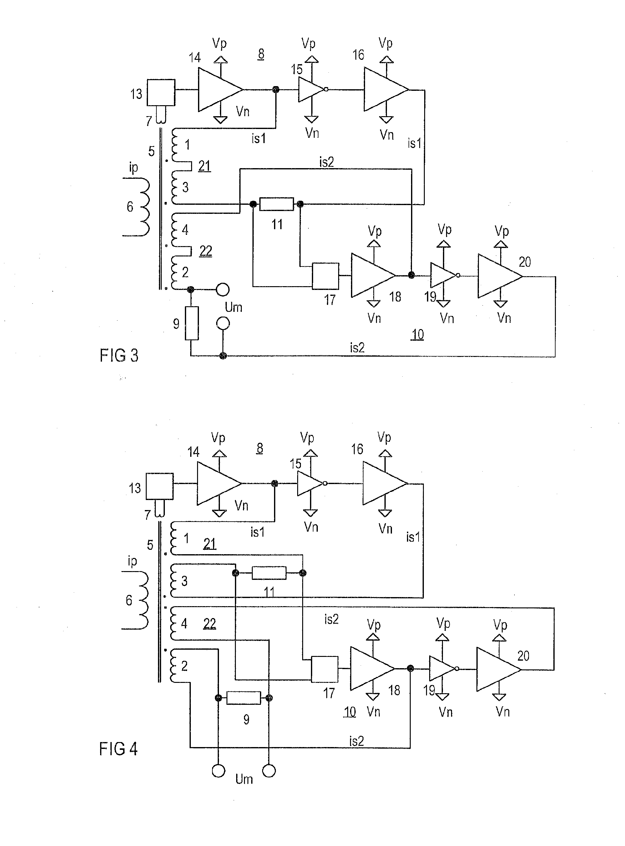 Compensation current sensor arrangement