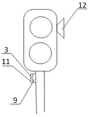 Device and method for preventing pedestrians from running red light on sidewalk