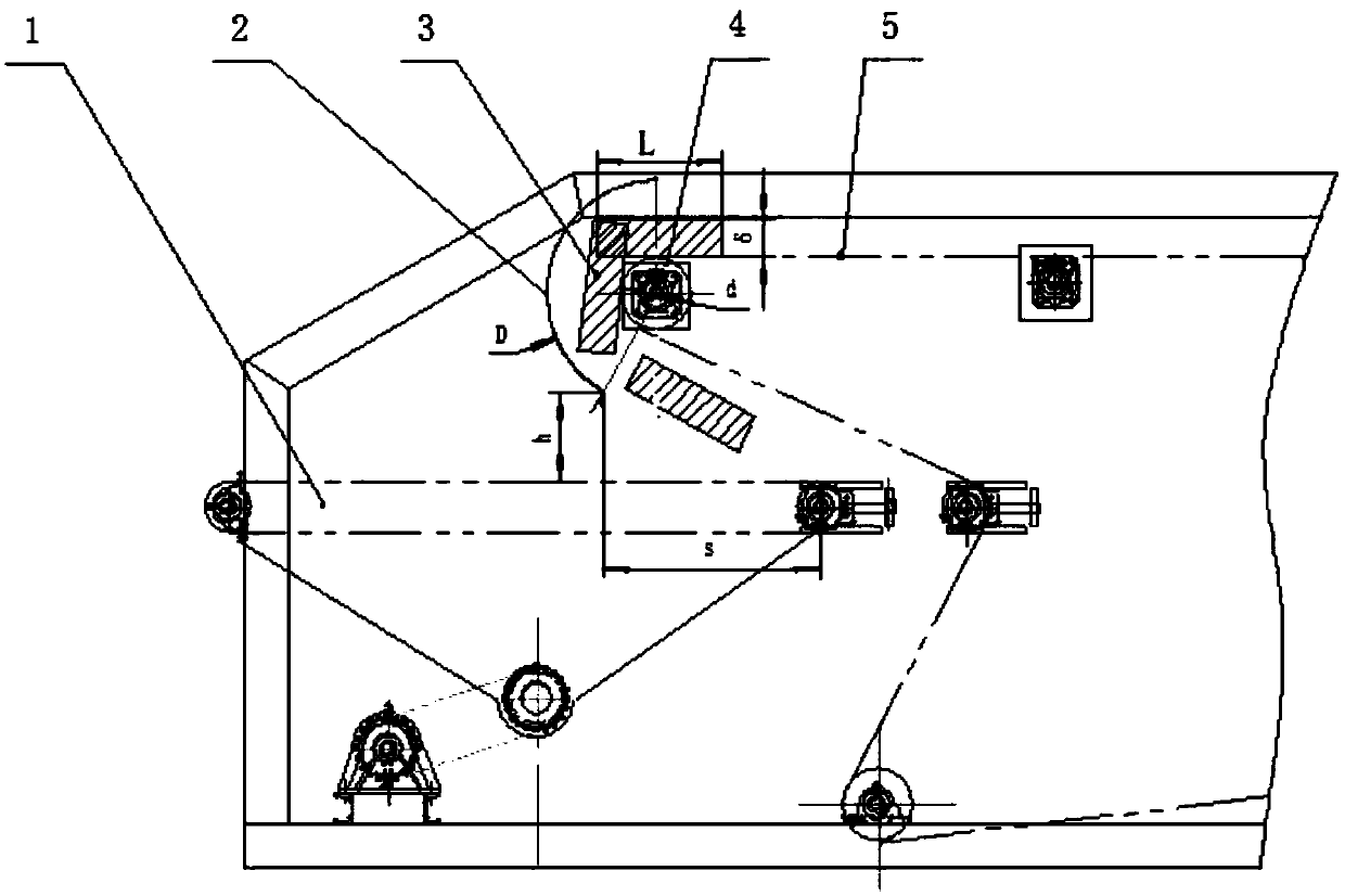 Workpiece overturning device of net belt shot blasting machine