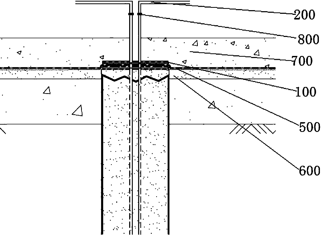 Anti-floating anchor rod waterproof treatment structure and installation method thereof