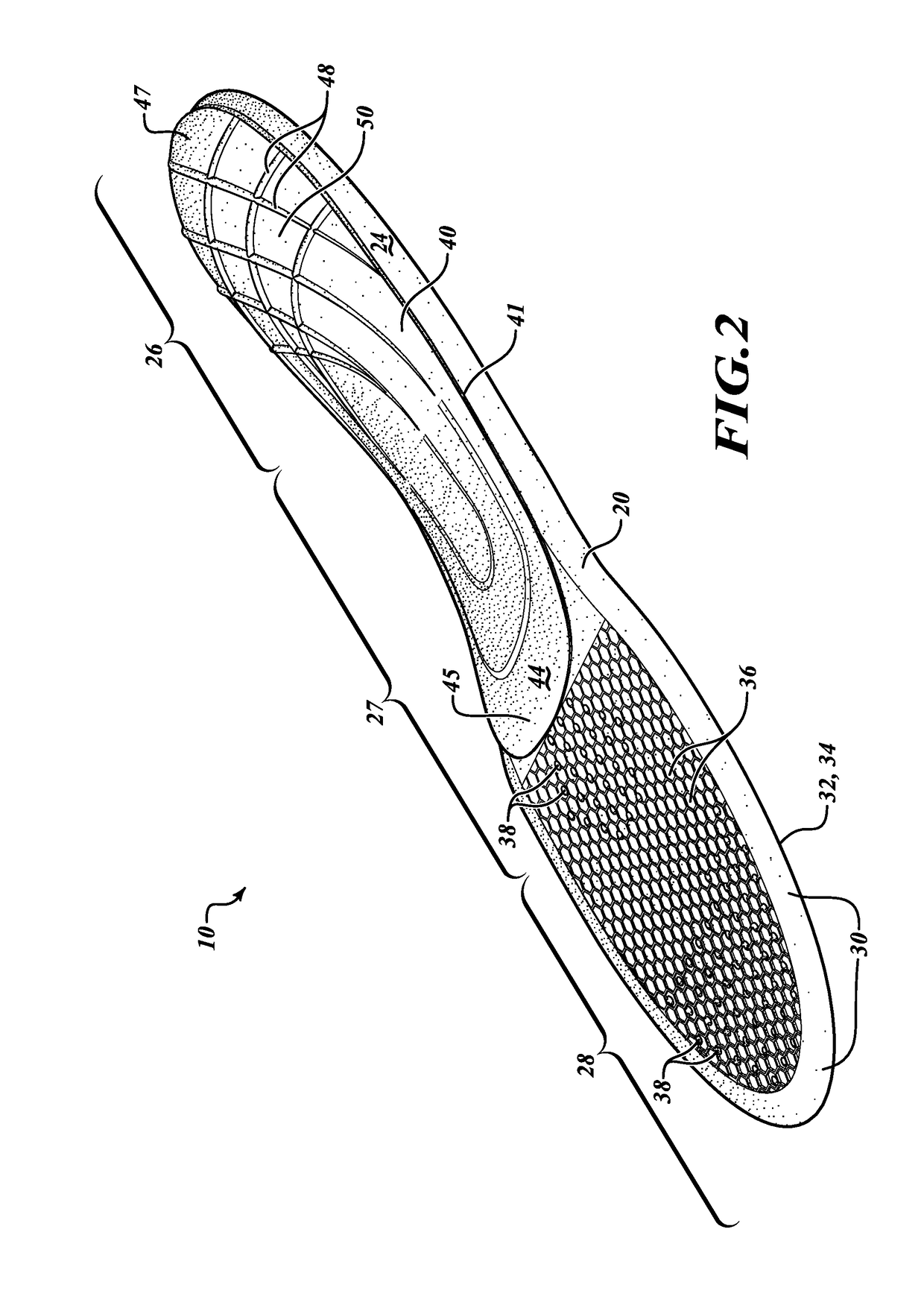Contoured insoles for footwear