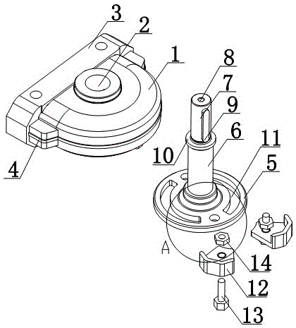 Self-locking hairbrush roller driving mechanism