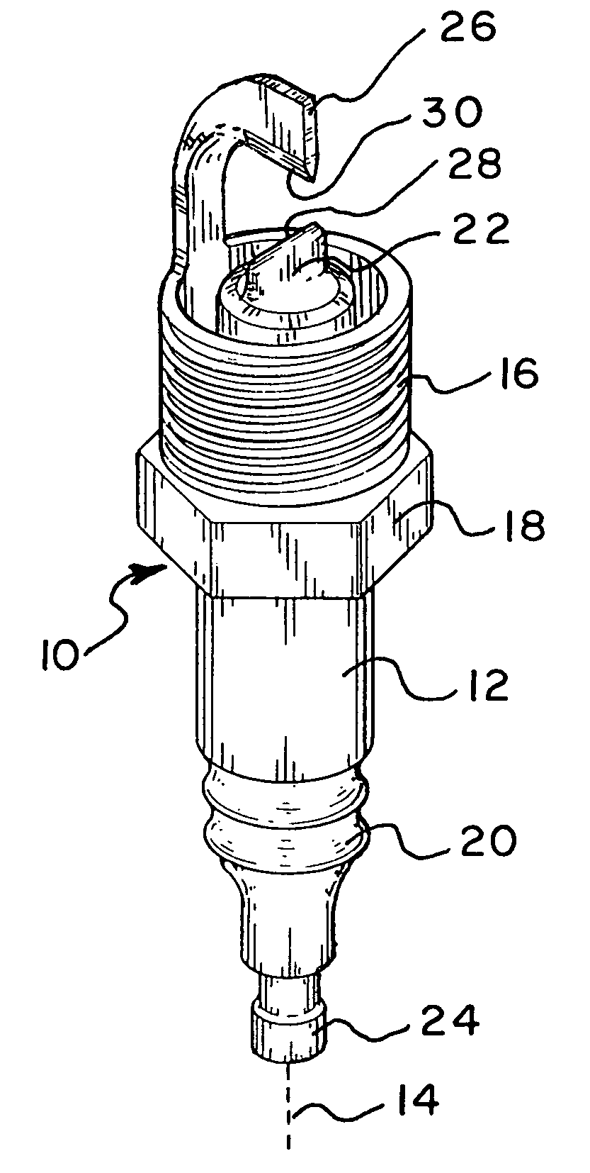 Spark plug with perpendicular knife edge electrodes