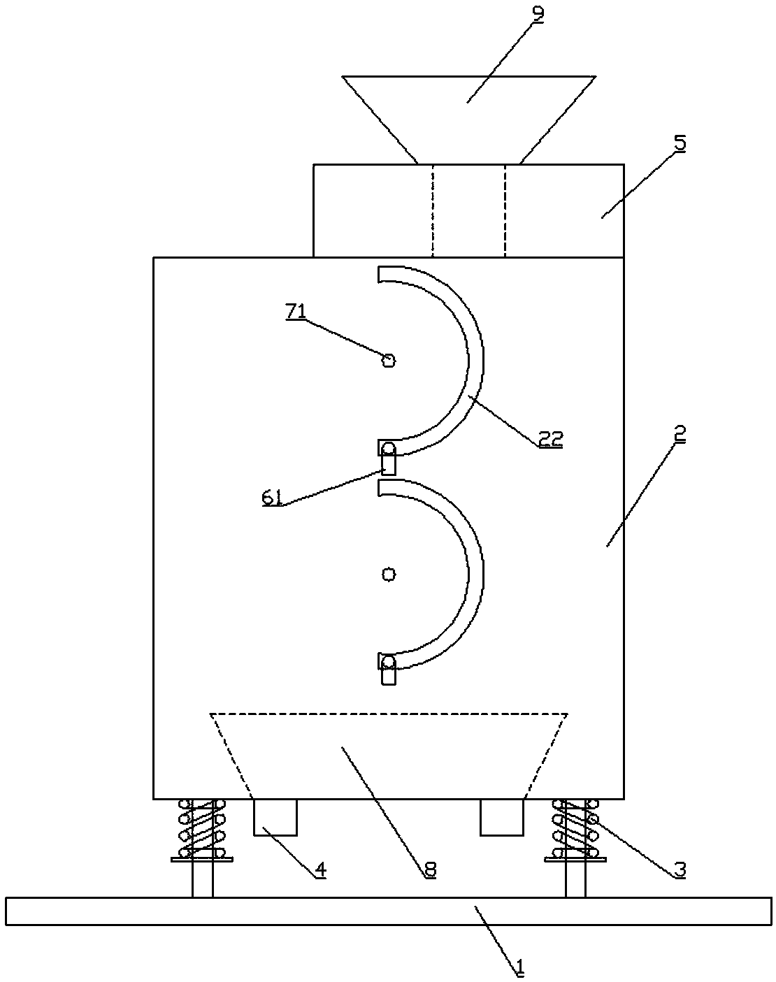 Vertical plastic assistant screening machine