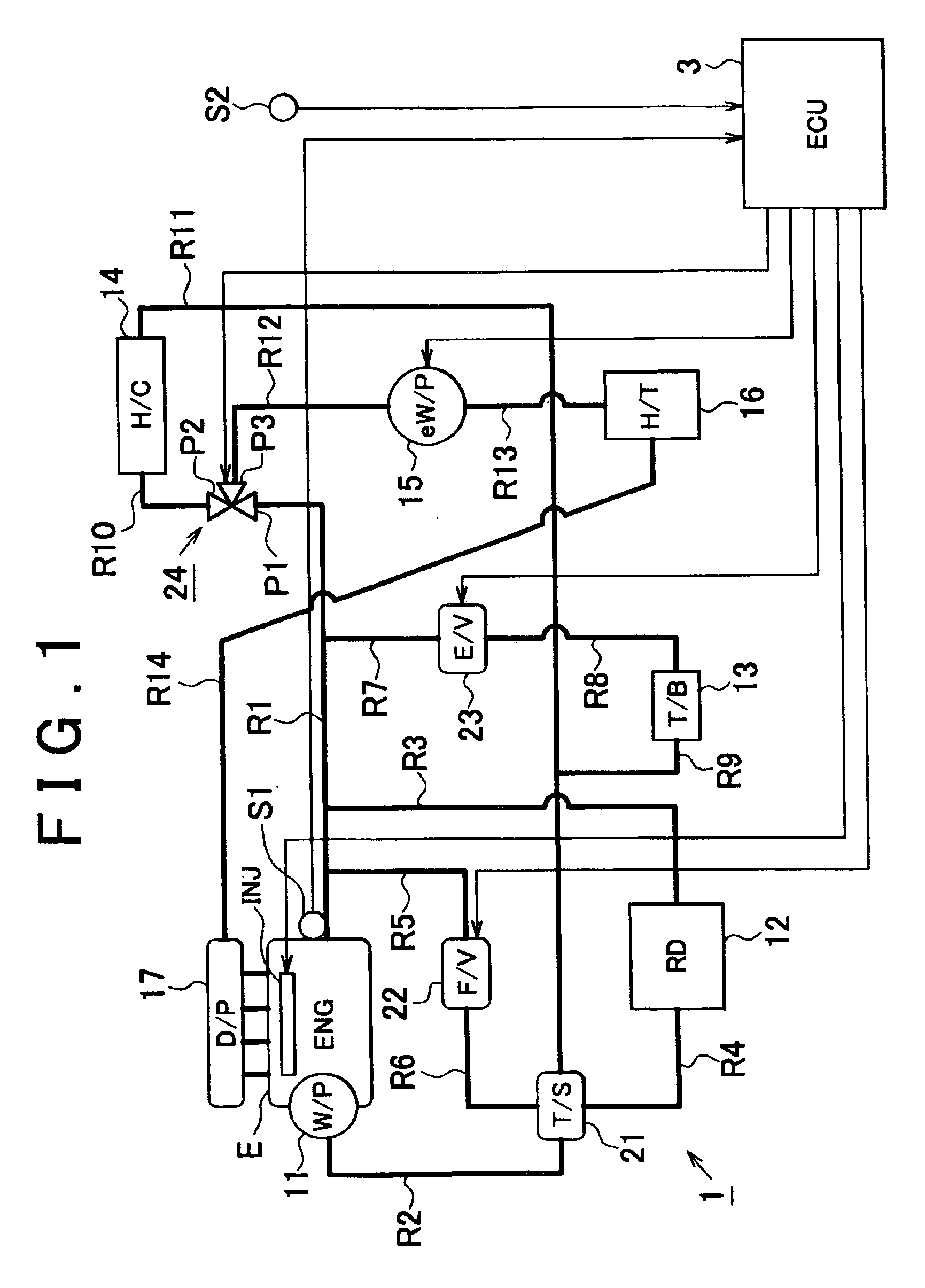 Engine cooling device and engine cooling method