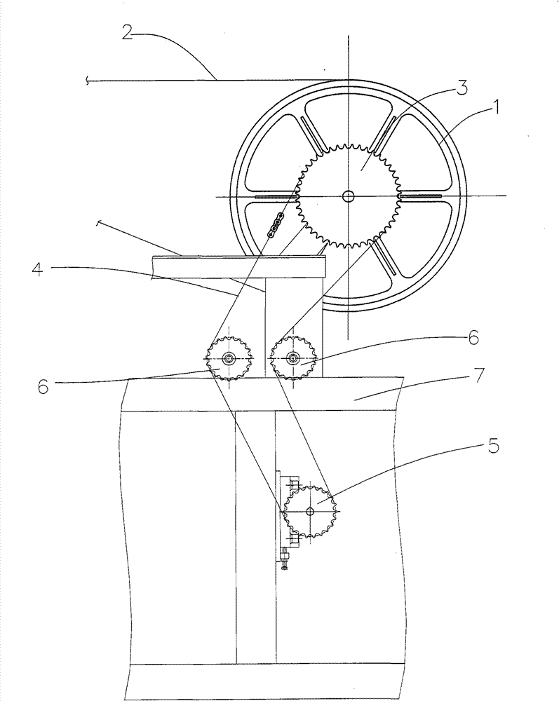 Driving device of hand strap on escalator or moving pavement