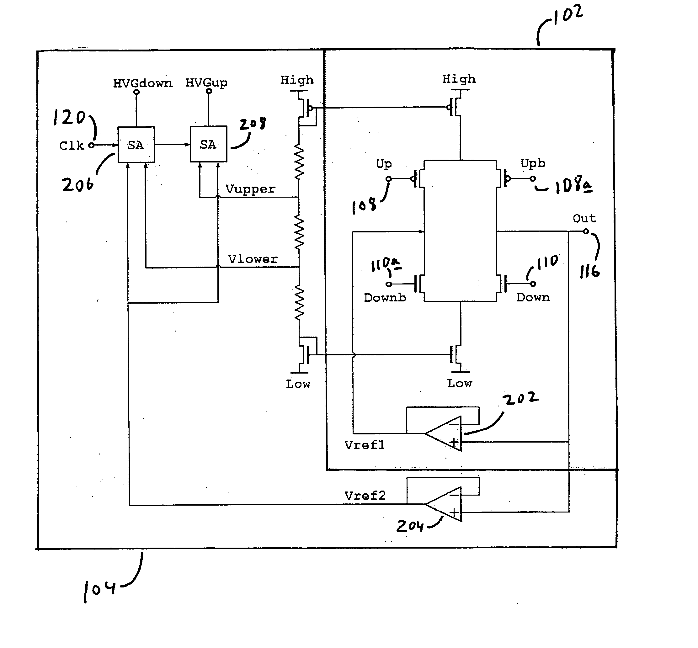 Device and method for increasing the operating range of an electrical circuit
